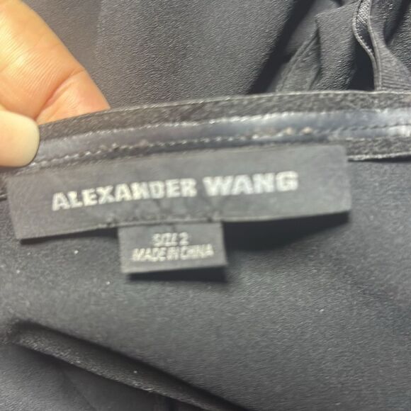 Alexander Wang Black Long Sleeve Dress with Sheer Detail, US2 - Picture 8 of 10